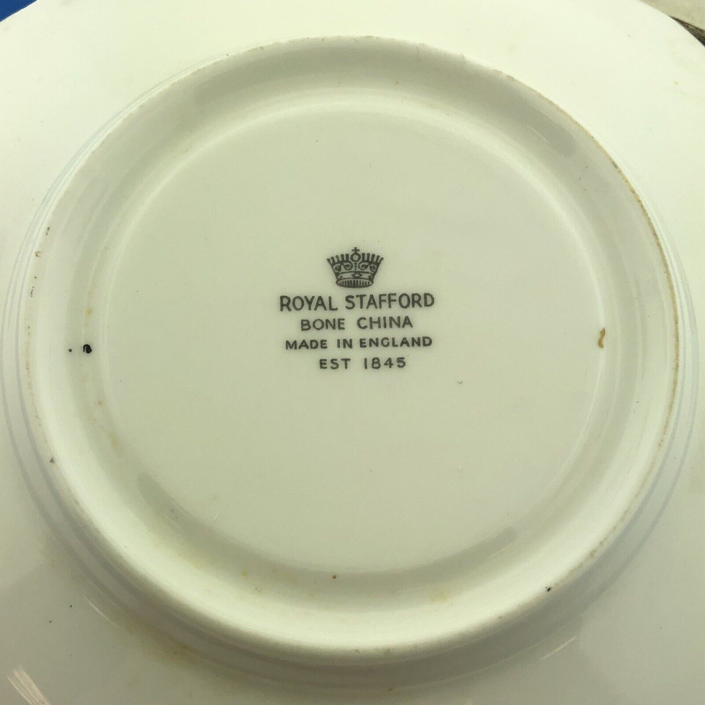 Royal Stafford English Bone China Yellow Rose Black Gold Floral Tea Cup/Saucer