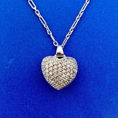 Jacmel Mauritius JCM Sterling Silver 925 Cubic Zirconia Heart Pendant Necklace