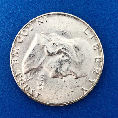 1955 P Franklin Silver Half Dollar Better Key Rare Philadelphia Mint Coin
