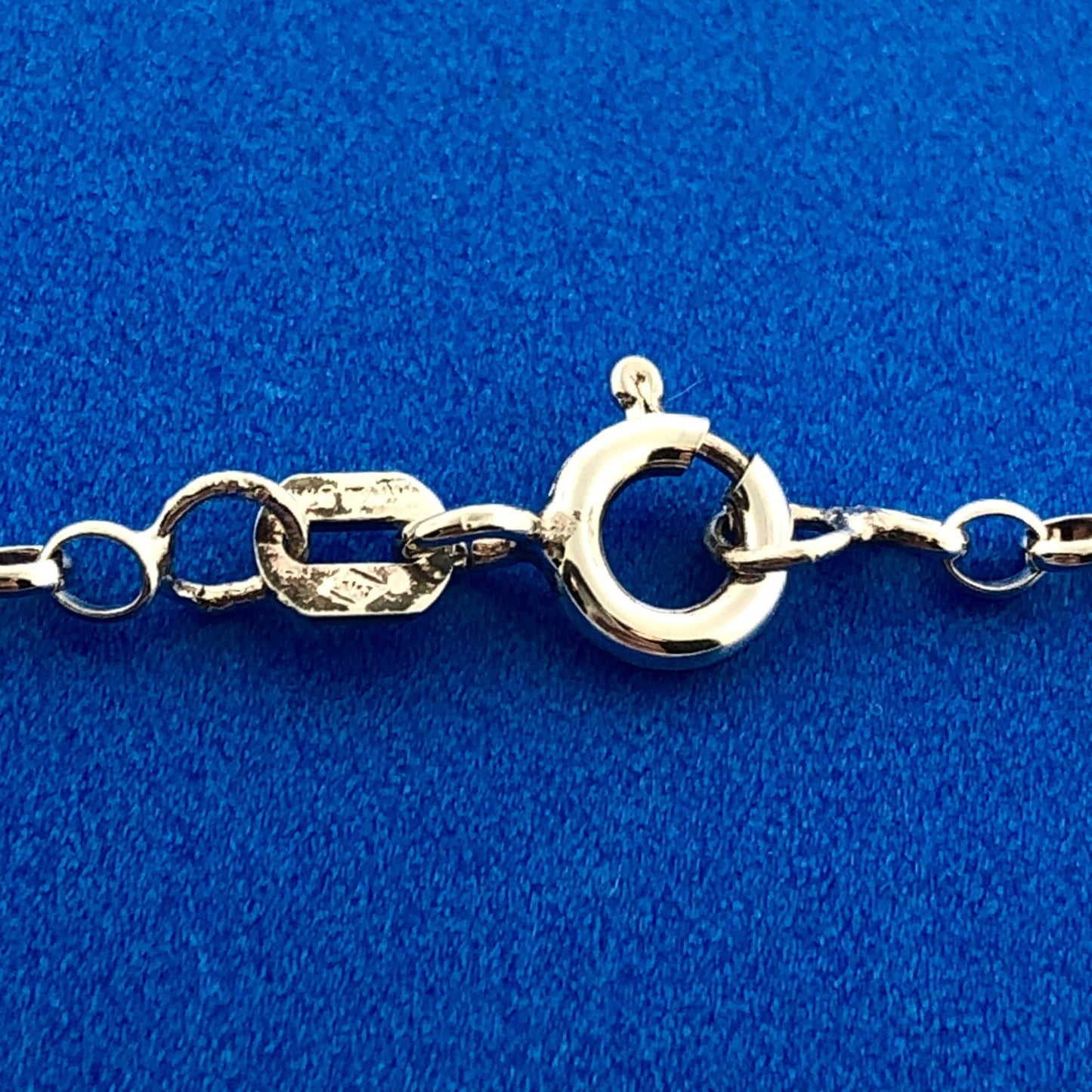 Stunning Sterling Silver 925 Cabochon Turquoise 18" Oval Link Pendant Necklace
