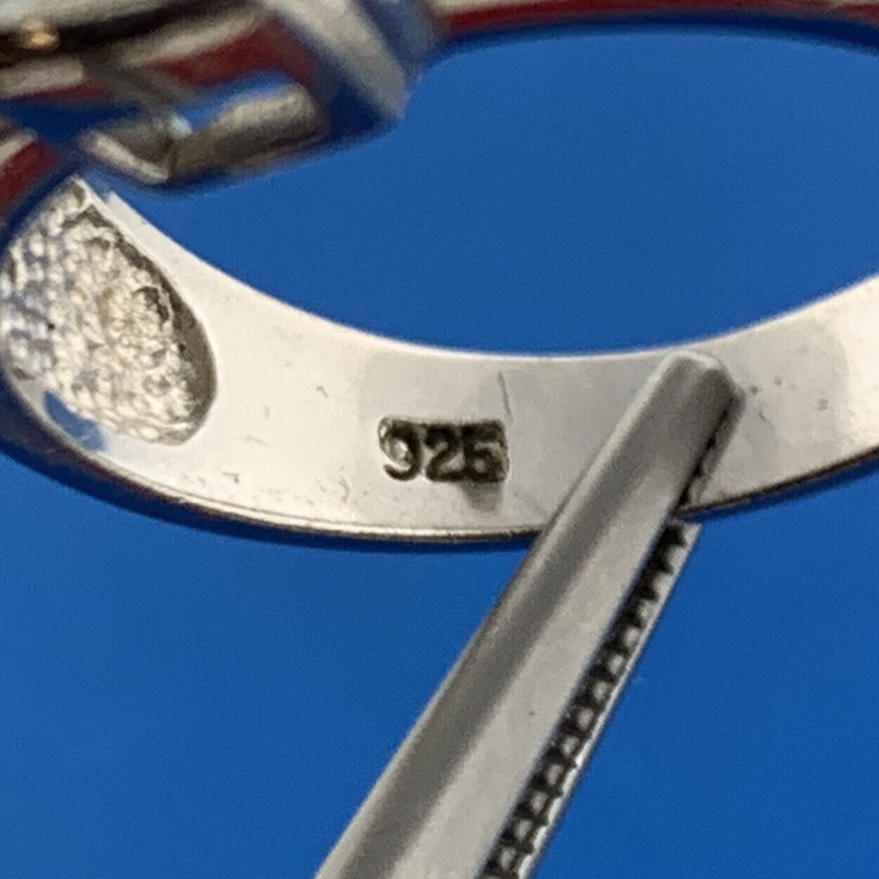 Estate Sterling Silver Oval Cubic Zirconia CZ Solitaire w/Accents Statement Ring