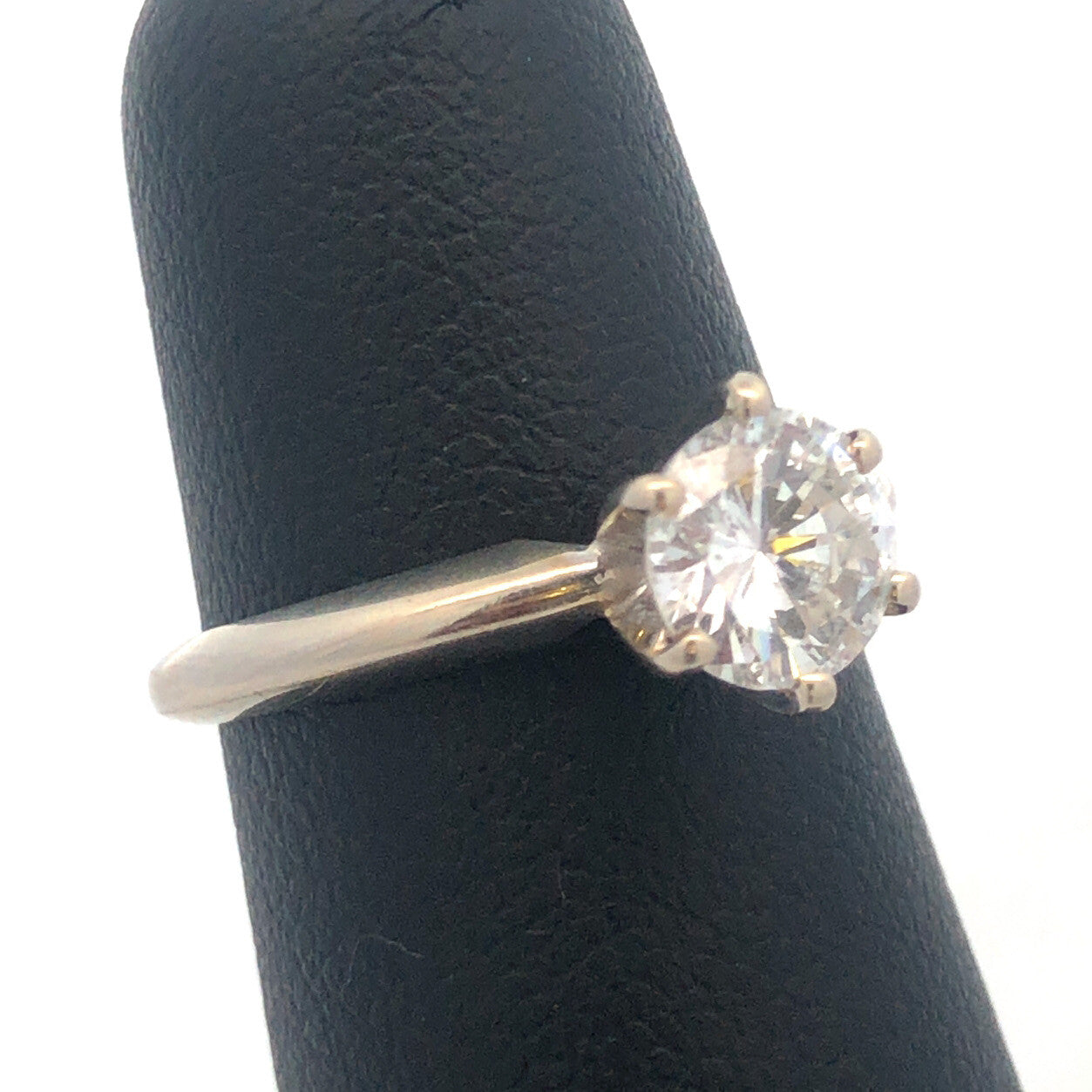14K White Gold Diamond Solitaire Engagement Bridal Wedding Ring