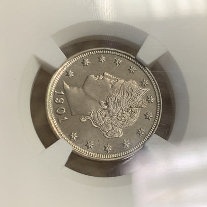 1901 P Proof Liberty Nickel 5c Better Philadelphia NGC PF65 Coin