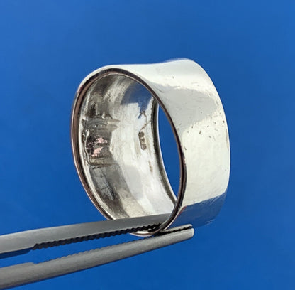 Designer 925 Sterling Silver Highly Polished Modernist Tapered Cigar Band Ring