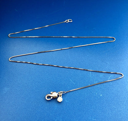 Designer RL Sterling Silver Cubic Zirconia Drop Charm Adornment Chain Necklace