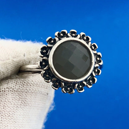 Authentic Pandora Sterling Silver Green Amethyst Inspired Blooms Ring 190620GAM