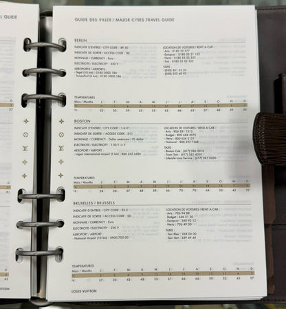 Louis Vuitton Epi Brown Leather Large Ring Agenda Diary Binder Calendar Planner