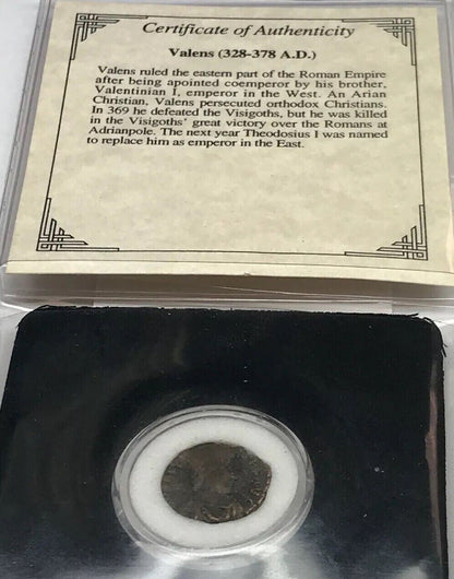 364-378 A.D. Valens Roman Empire Bronze Ancient Roman Coin