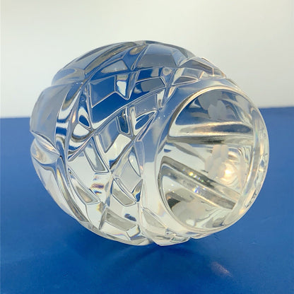Vintage Handcrafted Poland 24% PbO Crystal Annual Egg Figurine Paperweight