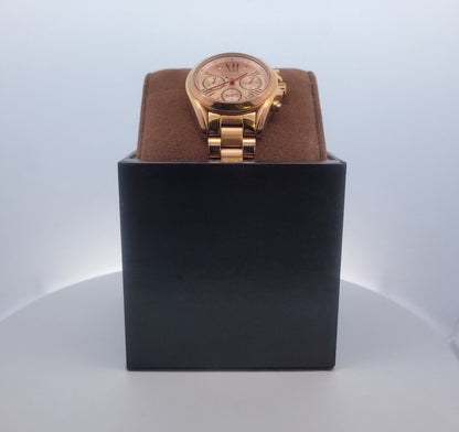 Michael Kors Bradshaw Rose Gold-Toned Stainless Steel Women's Chronograph Watch