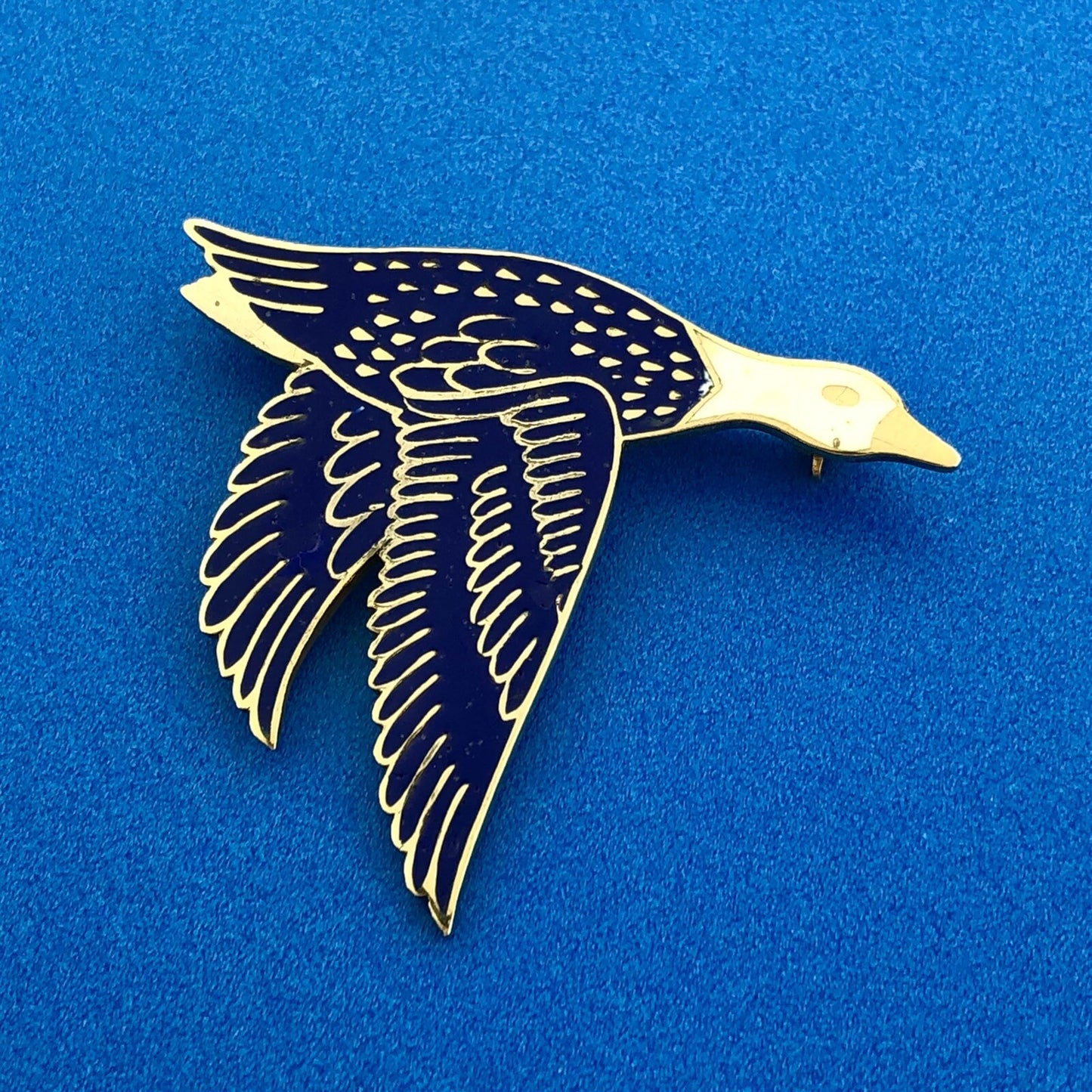Vintage 1960 Sterling Silver 925 Enamel President LA Duck Pond Pin