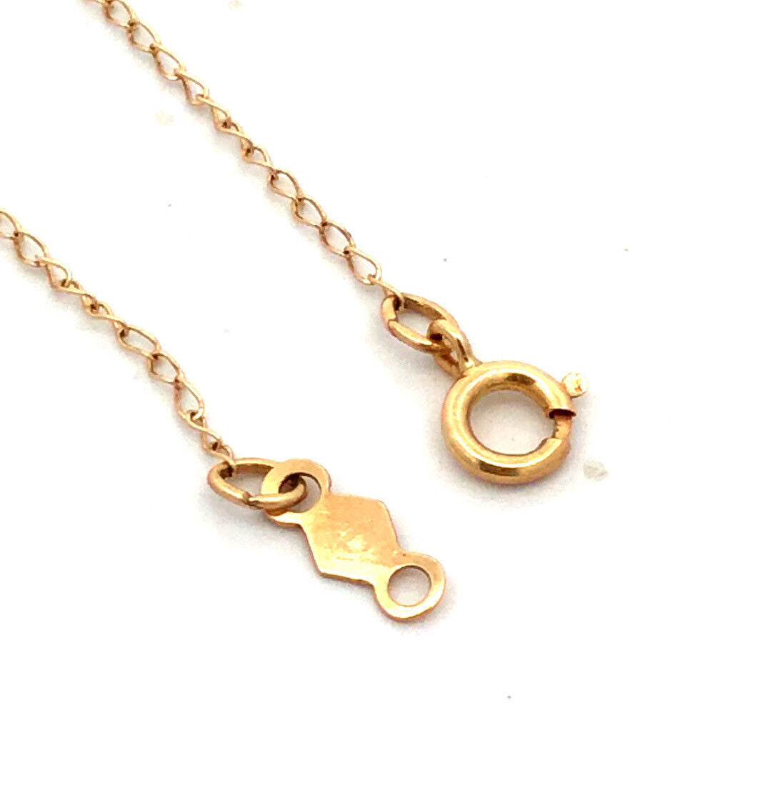 14K Yellow Gold Cutout Star Station Chain Necklace