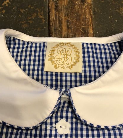 The Beaufort Bonnet Company Blue White Gingham Checkered Girl's Size 6 Dress