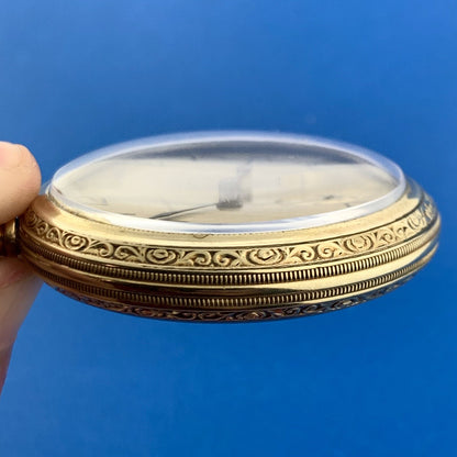 1924 South Bend 14K Gold Filled Case Grade 211 17 Jewels Pocket Watch Runs