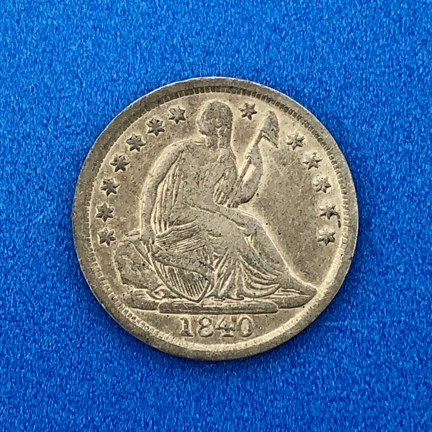 1840 P Seated Liberty Half Dime Variety 2 Obverse Stars Better Philadelphia Mint