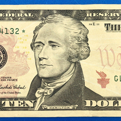 2004 A $10 Federal Reserve San Francisco Star Note Printed Fort Worth Rare