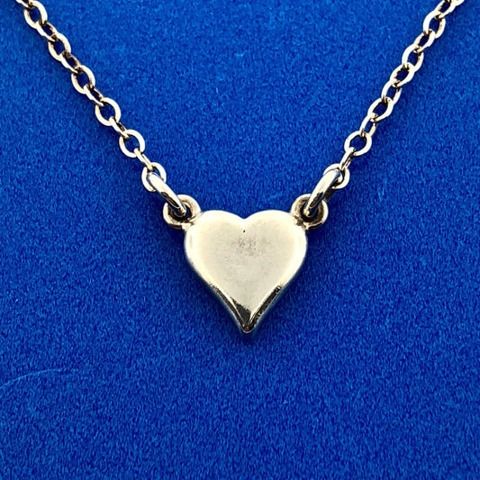Charming Designer Sterling Silver 925 Heart Charm Sweetheart Promise Necklace