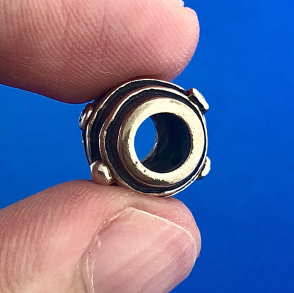 Designer 925 Sterling Silver Cubic Zirconia Bee Hive Slide Bracelet Barrel Charm