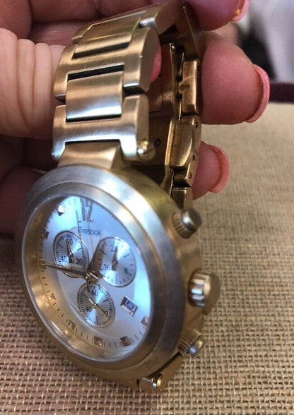 Unisex Gold-Toned Stainless Steel Freelook Chronograph Quartz Watch HA1136CHMG