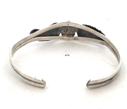 Native American Jacquelin 925 Sterling Silver Turquoise Child Cuff Bracelet