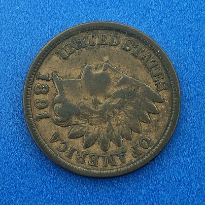 1891 Indian Head One Cent Penny Type 3 Bronze Better Key Philadelphia Coin