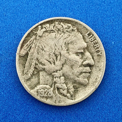 1928 S Indian Head Buffalo Nickel Better Key Scarce San Francisco Mint Coin