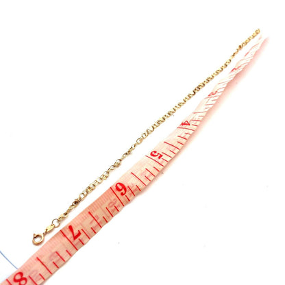 Designer OR 10K Yellow Gold Heart Chain Link Bracelet