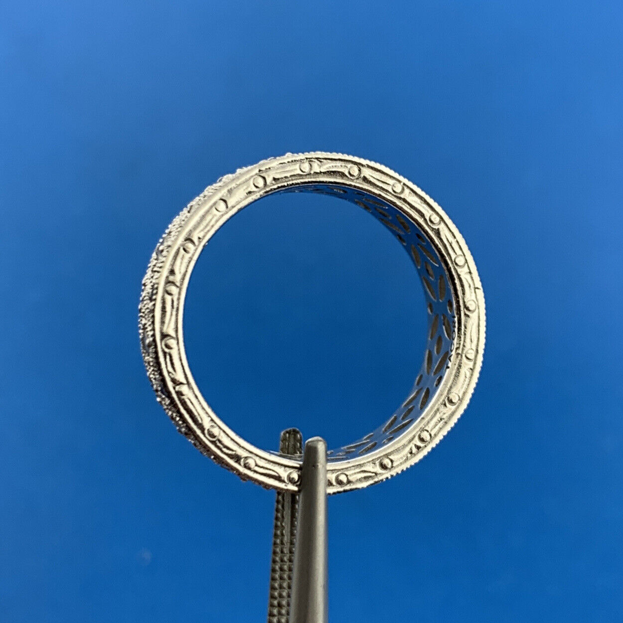 Tacori 925 Designer 925 Sterling Silver Cubic Zirconia CZ Art Deco Style Ring