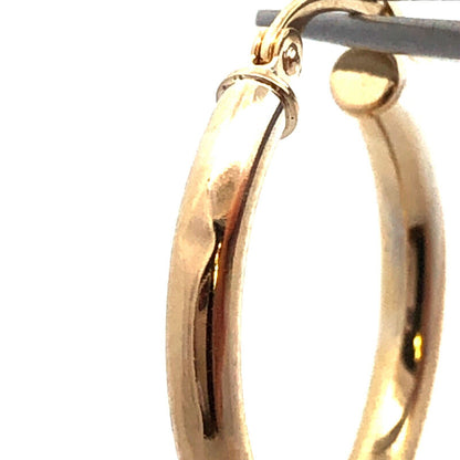 Designer 14K Yellow Gold Polished 3/4" Hoop Earrings