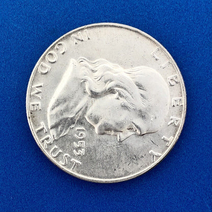 1953 D Franklin Silver Half Dollar Better Key Rare Denver Mint Coin