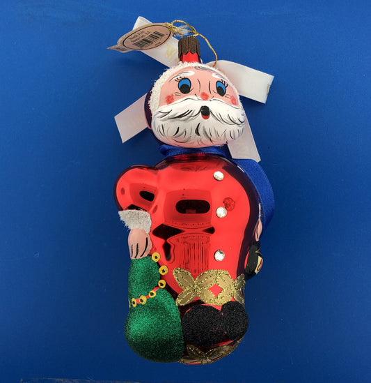 Vintage Waterford Glass North Pole Santa Ornament Ltd. Edition Numbered 50