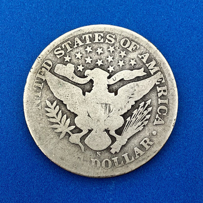 1907 S Silver Barber Half Dollar Better Key Date Rare Scarce San Francisco Coin
