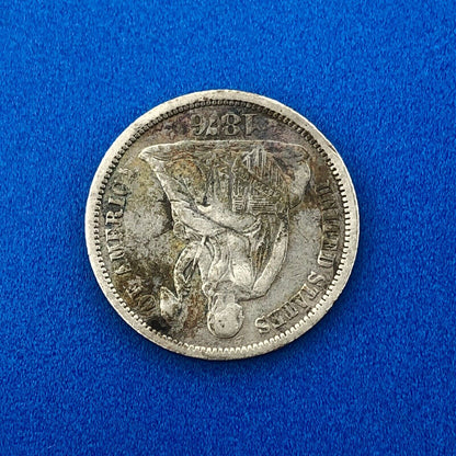 1876 P Seated Liberty Silver Dime No Motto Stars Or Arrows Nice Type Coin