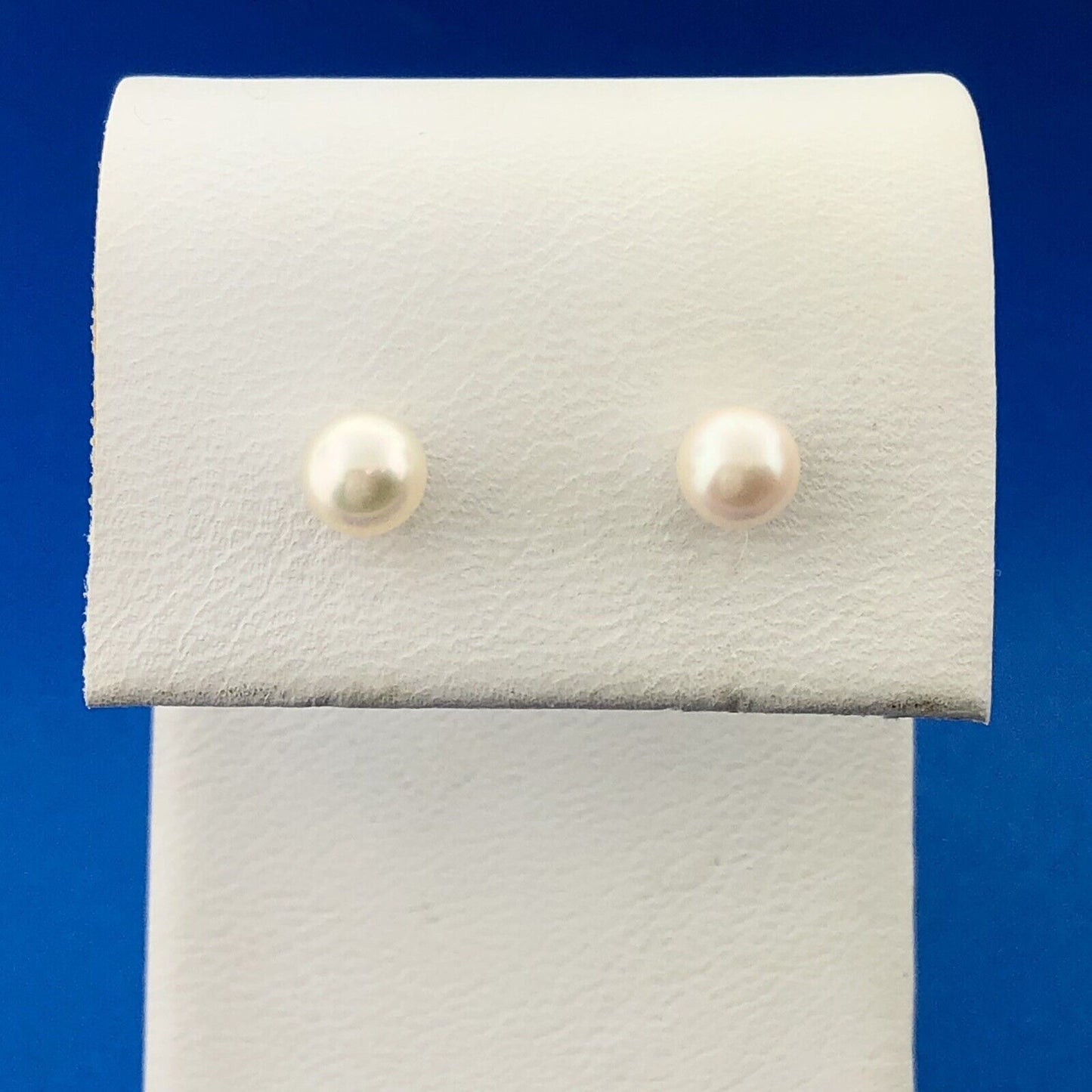 Estate 10K Yellow Gold Pearl Starter Stud Earrings