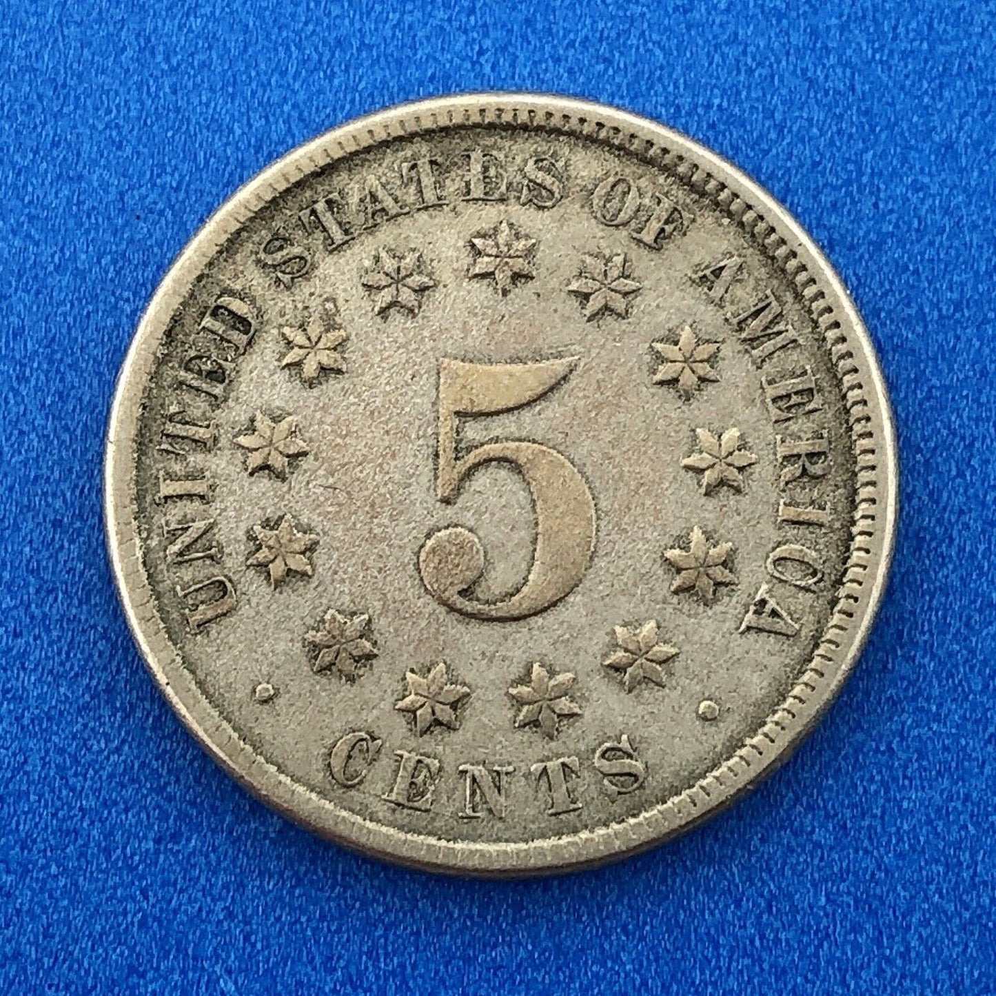 1874 P Shield Nickel Variety 2 Scarce Rare Better Key Philadelphia Mint Coin