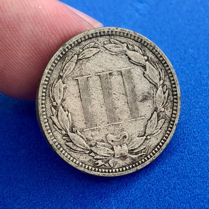 1873 P Nickel Three Cent Piece 3c Better Key Philadelphia Coin Very Good VG