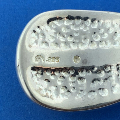 Designer Sterling Silver 925 Curved Hexagon Turtle Shell Statement Stud Earrings