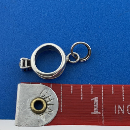 Designer 925 Sterling Silver Cubic Zirconia CZ Engagement Ring Dangle Charm