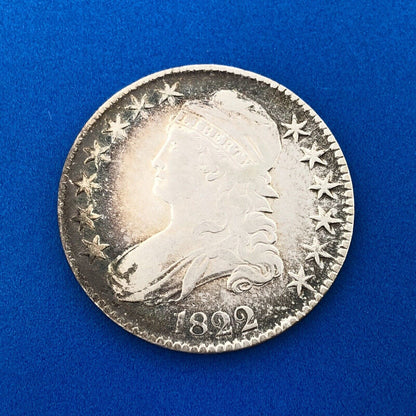 1822 Capped Bust Lettered Edge Silver Half Dollar 50c Early American Silver Coin