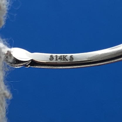 14k White Gold Marquise Cut Diamond Wedding Engagement Band Ring Size 7 OR 6.75