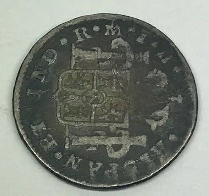 1809 Mexico Silver 1/2 Real Mexico City Ferdinand VII Pirate Treasure Coin