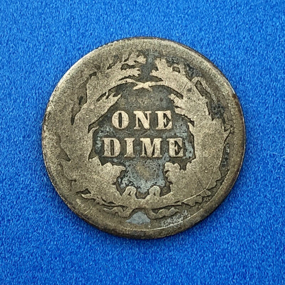 1877 P Silver Seated Liberty Dime 10c Better Key Scarce Philadelphia Mint Coin