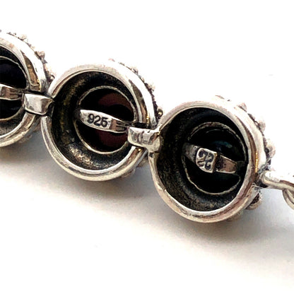 Designer 925 Sterling Silver Round Tahitian Pearl Tennis Bracelet