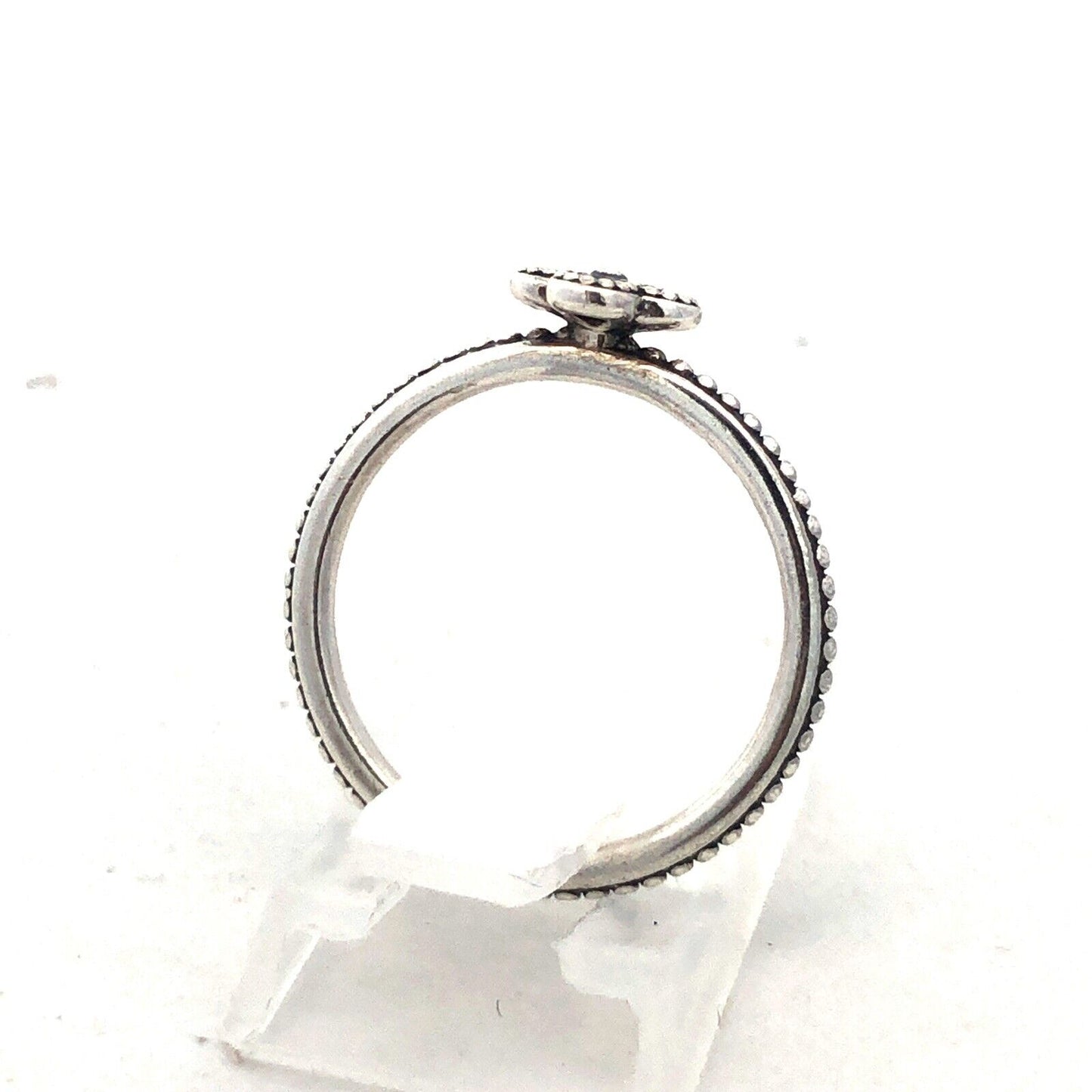 Authentic PANDORA Sterling Silver Pink CZ Retired Oriental Bloom 191001PCZ Ring