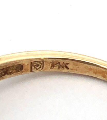 Vintage Designer 14K Yellow Gold Jade Cabochon Statement Cocktail Ring