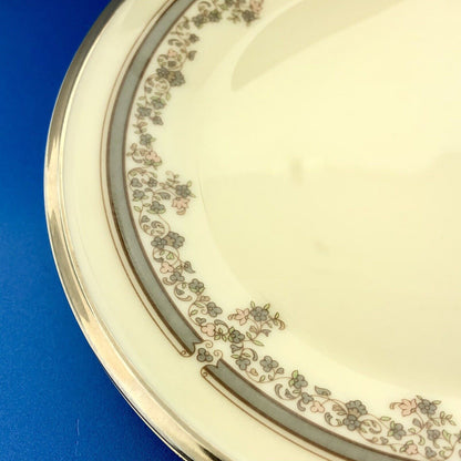 Vintage Lenox Lace Point Pattern 6 3/8" Bread Plate China TWO Pc Set