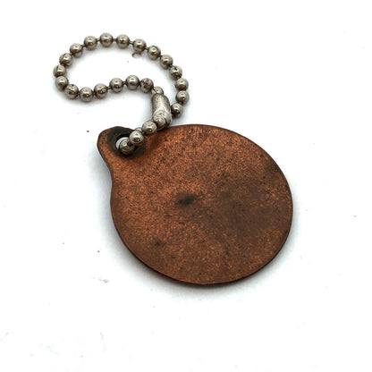1940's Copper Yellowstone & Calgary Stetson Maple Leaf 2pc Souvenir Key Chains