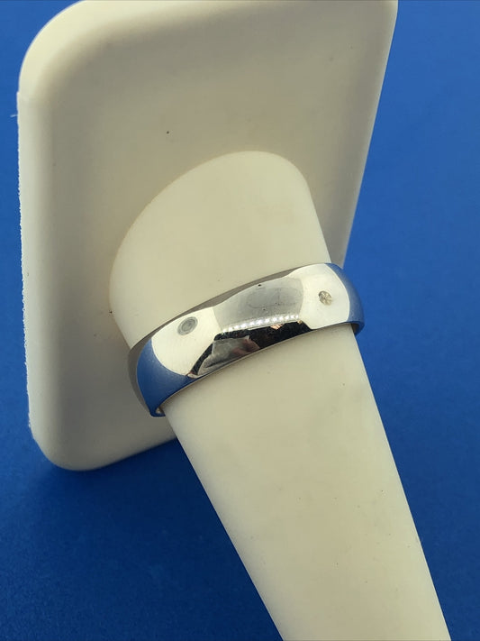 Designer Hallmarked 925 Sterling Silver Unisex Polished Wedding Band Ring Sz 11