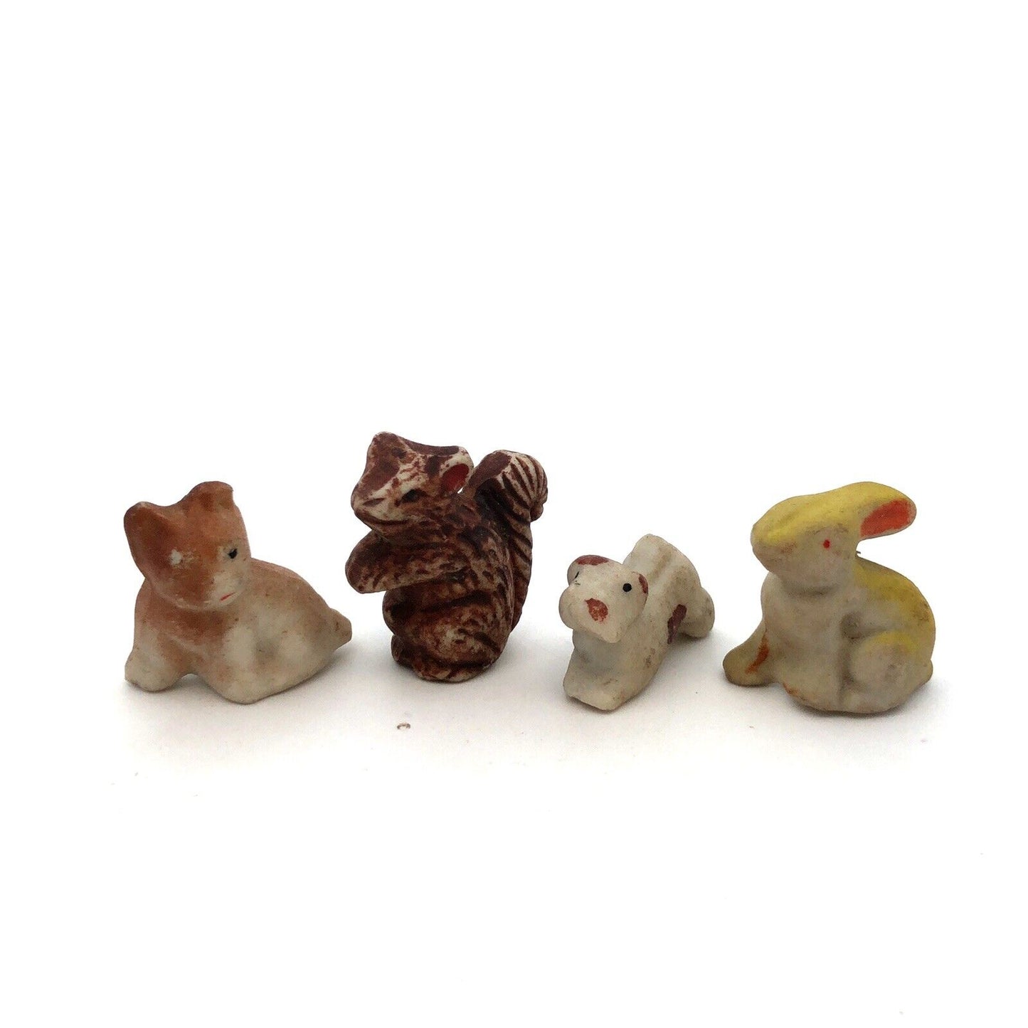 1940's Japan Lot of 14 Pcs Ceramic Miniature Hand Painted Animal Figurines