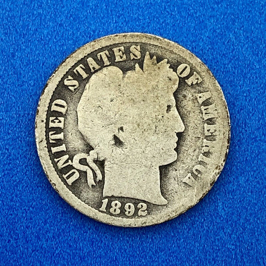 1892 O Barber Silver Dime $.10 Better Rare Scarce Key New Orleans Mint Coin